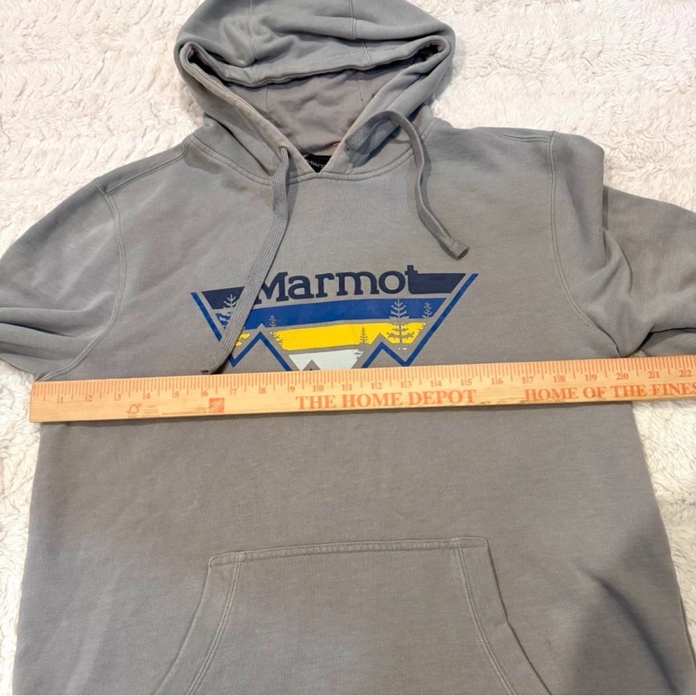 Grey Marmot hoodie with a retro vibe size medium outdoor hiking casual - Picture 4 of 8